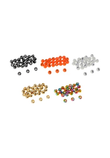 Homyl 25 Adet Oluklu Tungsten Sinek Bağlama Boncuk Altın