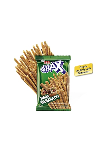 Eti Crax Baharatlı Çubuk Kraker 20 x 50 G