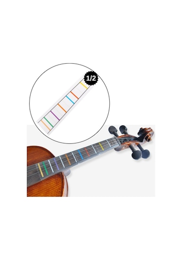 1/2lik Keman-nota-etiket-kolay Öğrenme-sticker-klavye-çıkart