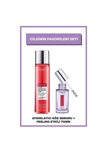 L'Oréal Paris Revitalift %5 Saf Glikolik Asit Peeling Etkili Tonik & Revitalift Filler Göz Serumu﻿﻿