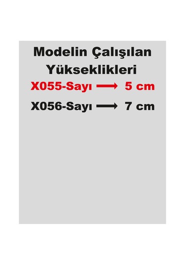 Stencil Rakam Boyama Şablonu X055-sayı Rakam Yüksekliği 5 Cm