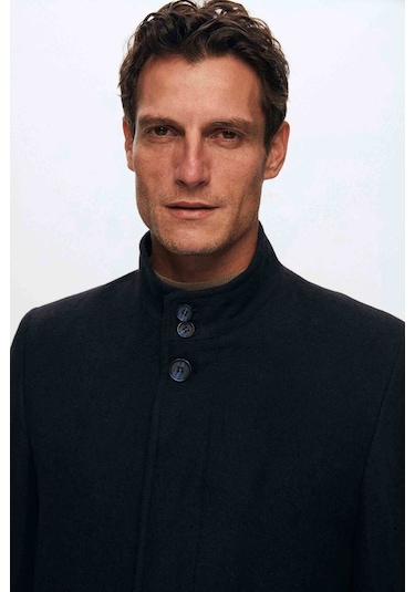 Ds Damat Regular Fit Lacivert Hakim Yaka Kaşe Kaban 5HF08ORT10002 Lacivert Ds Damat Regular Fit Lacivert Hakim Yaka Kaşe Kaban 5HF08ORT10002 Lacivert