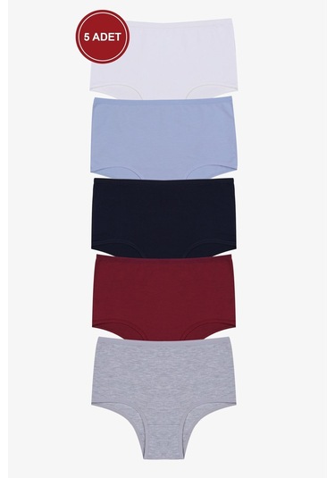 Kadın 5'li Likralı Ekstra Yüksek Bel Külot Ko5305ktl İndigo