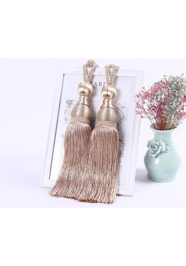 Ranyeek Zarif Perde Topu Kilitleri - 2'li Set, Gümüş Işık Tassel, Ev Ofis Penceresi Dekoratif Perde Sabitleyici, 71cm Uzunluk, Kaliteli Nilon İpi