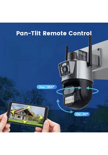 6mp Wifi Ptz Dome Kamera Aı İnsan Algılama, Gece Görüş, İki Yönlü Ses, Ip66 Su Geçirmez