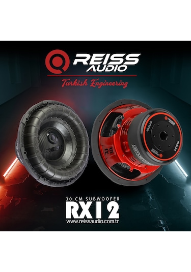 Reiss 30cm Bass - Reiss Rs-rx12 Çift Bobin 2000w 600rms Subwoofer 30cm - 4 + 4 Ohm Profesyonel Bass