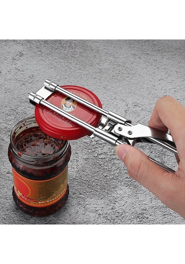 Vkemall Ev Kullanıma İdeal Çelik Açıcı: Açık Kavanoz, Reçel, Şişe - Çok Fonksiyonlu Kaydırmalı, Kaymaz Dizayn Gri