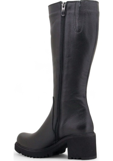 Mammamia D23kc-2075 Hakiki Deri Kadın Çizme Siyah