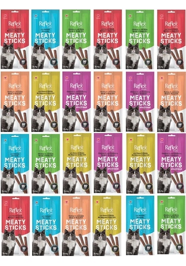 Reflex Meaty Sticks Karışık Kedi Ödül Maması Seti 24'lü 3 x 5 G