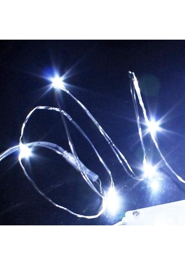 Beyaz 2 Adet Peri Işık Yeni Yıl Led Noel Işık Su Geçirmez Bakır Tel Dize Işık Düğün Çelenk Parti İçin 1m 2m 3m 5m Perde Işık 1m Beyaz