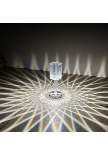 Atmosfer Lambası Kristal Masa Lambası Şarjlı Dokunmatik Akrilik Elmas Gece Lambası Usb Üç Renkli Tak-çalıştır Model Gece Masa Lambası Diğer