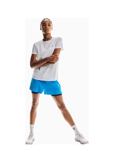 On 3" Performance 2/1 Shorts Hafif Iç Taytlı Hızlı Kuruyan Kadın Koşu Şortu Mavi