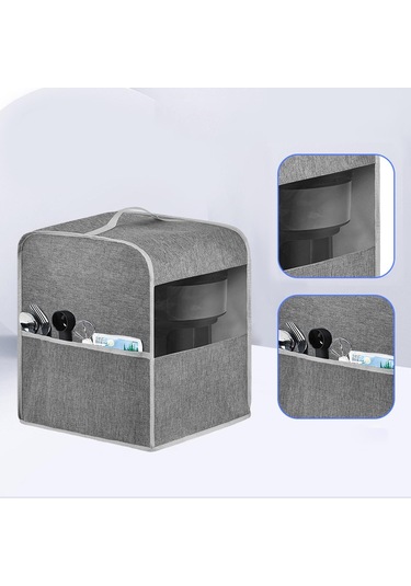 Homyl Kahve Makinesi Toz Kapağı Stand Mikser Espresso Koruyucu Gri