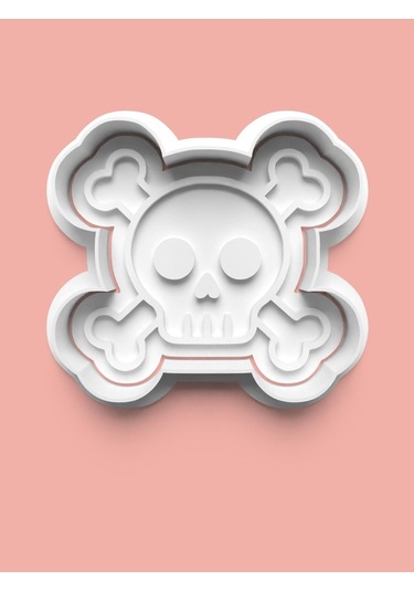 Kafatası Figürü Kurabiye Kalıbı Ve Şeker Hamuru Kalıbı 0921-2 Diğer