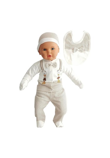 Bombino Kahve O Bebe Papyolu 5 Li Yeni Dogan Hastane Cıkışı Zıbın Set Kahverengi