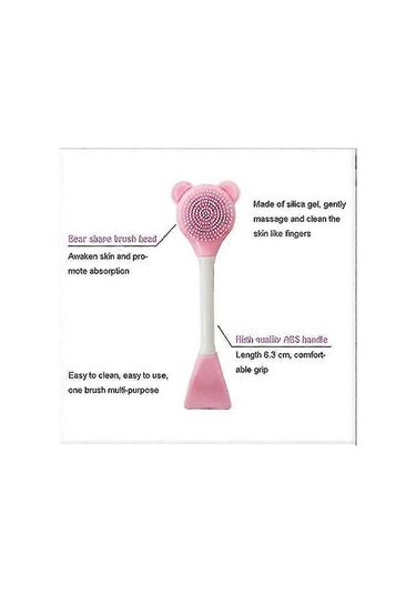 Parçalı Ayı Silikon Yüz Maskesi Temizleme Fırçası