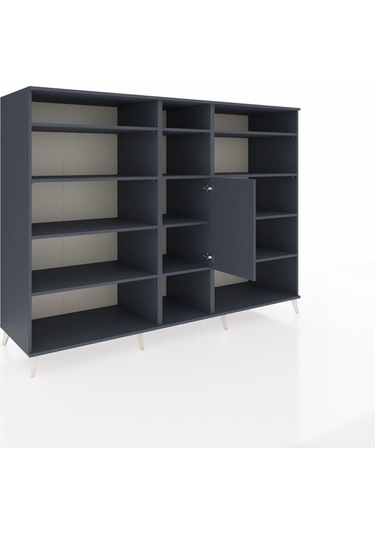 Kronos Dolap 12 Raflı Tek Kapaklı 220x59x163 Antrasit-antrasit Antrasit-antrasit