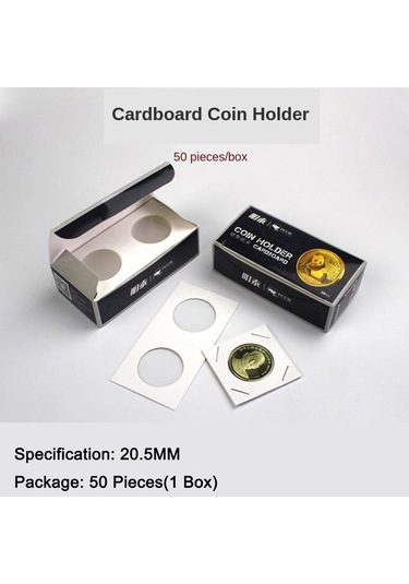 Homyl 50 Adet Karton Madeni Para Toplama Tutacağı 2x2 20,5-mm Beyaz