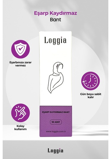 Eşarp Şal Kaydırmaz Özel Bant 50 Adet - Sabitleme Bandı Çift Taraflı Sabitleyici Eşarp Bandı