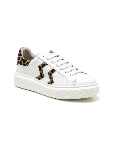 Sneaker Günlük Kadın Mar-25y-209-8825 John May Beyaz-leopar Beyaz