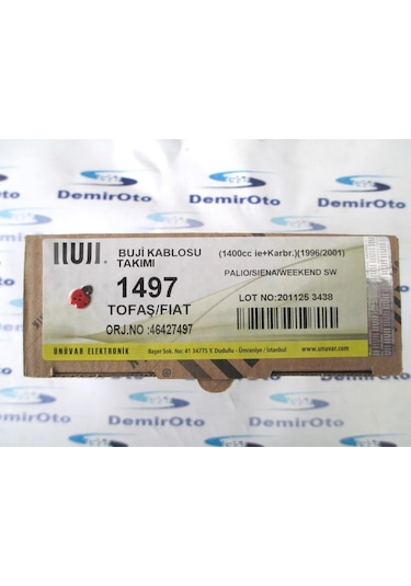 46427497 Buji Kablosu Takım 1,4 8.V. Palio-Siena UNUVAR