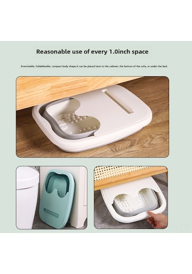 Yifomall Ev İçin Derin Kollu Katlanabilir Plastik Ayak Banyosu - Taşınabilir Masaj Ve Duş Havuzu Fonksiyonu Diğer