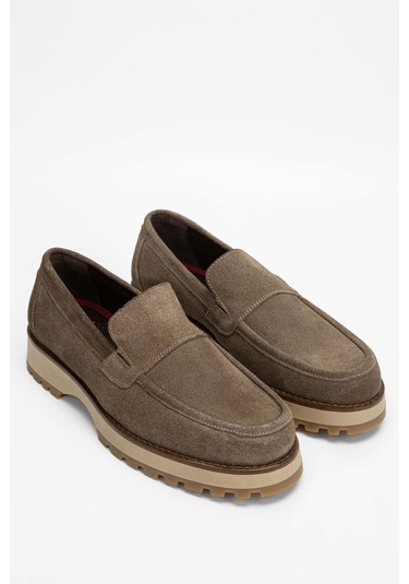 Tamer Tanca Erkek Hakiki Deri Bej Casual Ayakkabı 01 22219 Erk Ayk Sk23/24 Bej Suet Bej