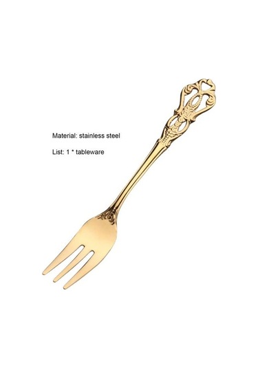 Altın Rölyef Desen Kahve Kaşığı Paslanmaya Dayanıklı Paslanmaz Çelik Okul Kantini Tatlı K Restoran 2
