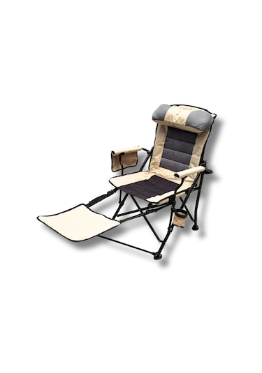 Katlanır Kamp Sandalyesi Comfort - Sırt Ayarlanabilir - Bej