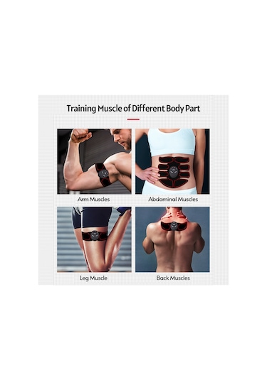 Lemestar Otomatik Kas Geliştirici - 6 Mod Ve 9 Seviye Şiddet Ayarı - Karın & Kol Bandları Seti - Pil İle Çalışır Pil Yok - Kolay Kullanım Siyah