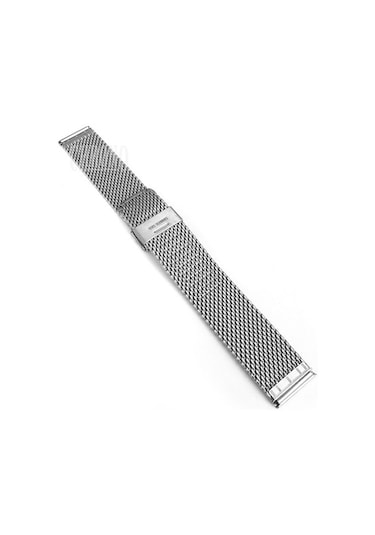 Metalik Gri Gümüş Kalın Hasır Çelik Saat Kordonu Kayış 20-22-24Mm