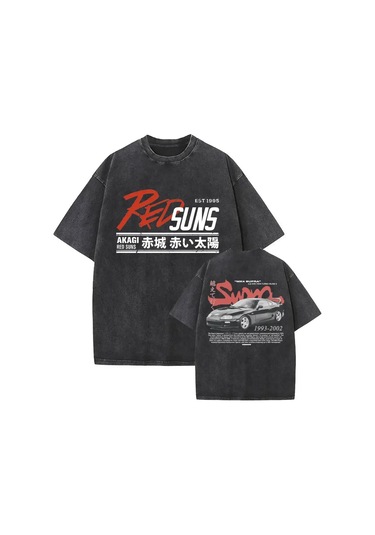 Dshztooma Vintage Kısa Kollu Anime Drift Ae86 Yarış Araba T-shirt Takumi Fujiwara Jdmmercan Kırmızıerkek Mercan Kırmızı
