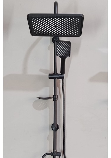 Rudi Armatür Siyah Lüx Pirinç Malzeme Robot Duş Takımı Siyah