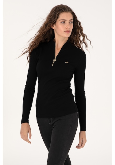 U.s. Polo Assn. Kadın Siyah Sweatshirt 50313564-vr046 Siyah