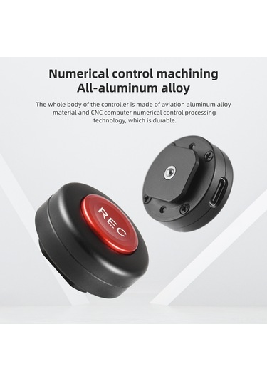 Gajeena Sony/fujifilm/panasonic Kameralar İçin Video Kayıt Kontrol Düğmesi, Soğuk Ayak Üstüne Monte Edilebilir, 2 Kontrol Kablosu İle Alüminyum Alloy