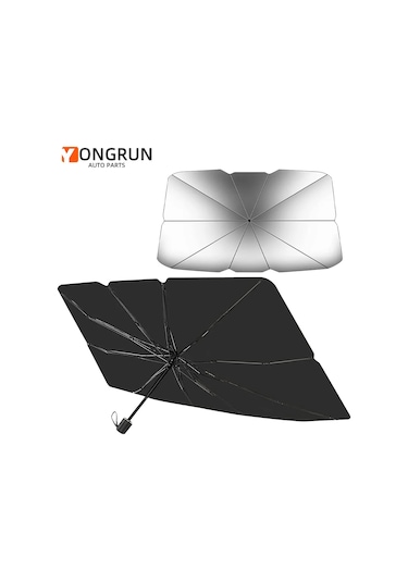 Araba Güneşliği Şemsiye Tarzı Ön Cam Güneşlik Güneş Koruyucu İsı Yalıtımlı Bez Set D Diğer
