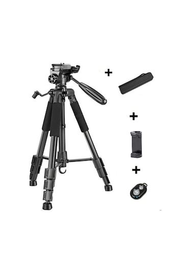 Cep Telefonları İçin Bluetooth Kumandalı Çantalı 175cm Tripod