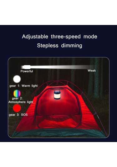 Sones Açık Hava Katlanır Manyetik Led Acil Kamp Işığı Mavi