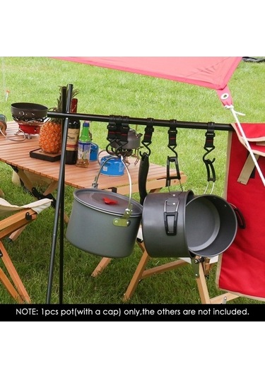 Ulzyvf Yürüyüş Tenceresi Skycity Sırt Seyahat Seti Pişirme Oksit Kamp Hava Gümüş Çanta Av Askılı Alümina Açık 4.2l Gümüş Gümüş