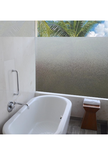 Technojet Statik Cam Filmi Kaplama 45x100cm Gizlilik Ve Güneş Koruma Mat Buzlu Cam Kaplama