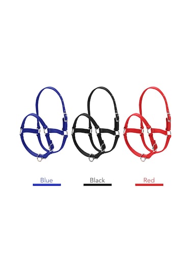 Mufunye 6mm Kalınlaştırılmış Ayarlanabilir At Başlığı: Dayanıklı Ve Kontrol Kolaylığı Sunar Kırmızı / Mavi / Siyah, S / M / L