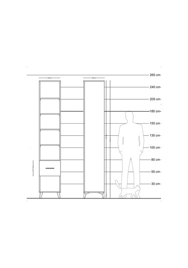 Hyperion Dolap 5 Raflı Tek Çekmeceli 44x44x243 Aytaşı-aytaşı Aytaşı