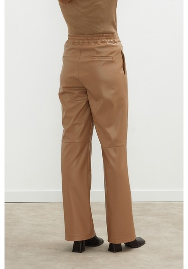 Manuka Deri Palazzo Paça Pantolon Camel