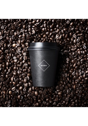 Rioba Karton Bardak Siyah Kahve Bardağı 9Oz Orta Boy