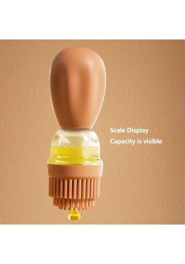 Hfambition Mutfak Silikon Yağlım Dolabı, Ev Fırınlama, Dışarıda Barbekü İçin Miktar Ayarlı Fırça, Mavi Paket Çok Renkli