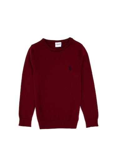U.s. Polo Assn. Erkek Çocuk Bordo Kazak /triko 50315586-vr014 Bordo