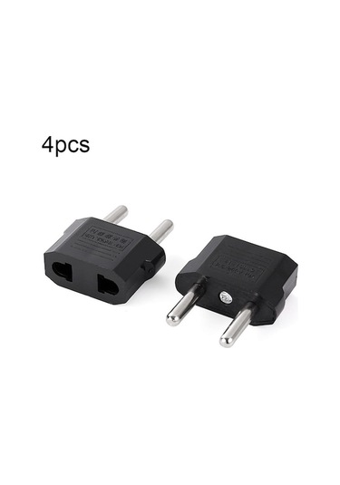 Rogfer 4 Adet Abd'den Ab'ye Fiş Şarj Adaptörü, Avrupa Soket Fişli Seyahat Güç Adaptörü Siyah Diğer