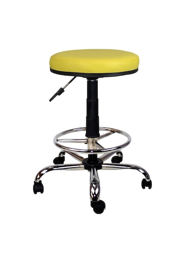 Bürocci Metal Ayaklı Yüksek Tabure-Sarı-2999T0113