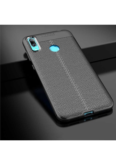Huawei Y7 Prime 2019 Kilif Deri Tarzi Niss Silikon Case 357682757