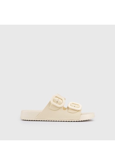 Igor S10334 079-Marfıl Kadın Çift Bantlı Terlik 001